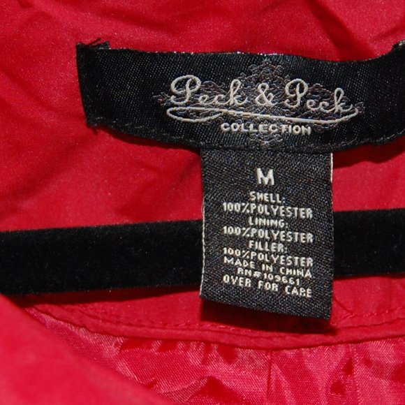 Peck & Peck Collection Women's Red Puffer Jacket Size M - Picture 11 of 11